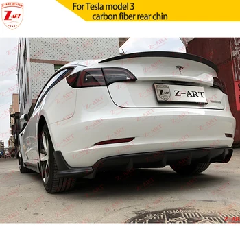 Z-KUNSTI-Carbon Fiber Auto Tagumine Spoiler Tiiva Pagasiruumi Huule Jaoks Tesla Model 3 Tagumine Spoiler Pagasiruumi Boot Tiib