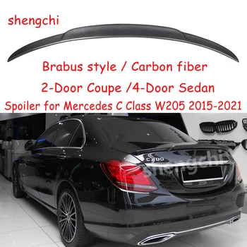 C205 Brabus Style FRP / Carbon Fiber Tagumine Spoiler Pagasiruumi Tiivad Mercedes Benz C-Klassi W205 Kupee / Sedaan C200 C300 C400 C450