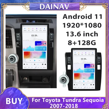13.6 Tolline Android 11 Toyota Tundra Sequoia 2007-2018 Multimeedia mängija, GPS Navigeerimine WIFI Carplay juhtseade