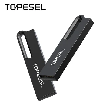 TOPESEL Metallist USB Drive mälupulk USB 2.0 mälupulk on Veekindel USB Flash Drive on Kaasaskantav Jump Drive Zip Draivid koos Võtmehoidja