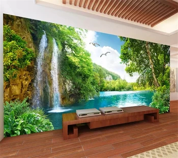beibehang Custom, 3d stereo tapeet ilus värvimine mägi maastik juga Jiangnan maastiku TV taust seina-paber