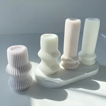 3D Triibuline Veerus Küünal Silikoon Hallituse Käsitöö Diy Lõhnav Küünal Krohv Seep Epoksü Toote Tegemise Komplekt Puhkus Kaunistused Kingitus