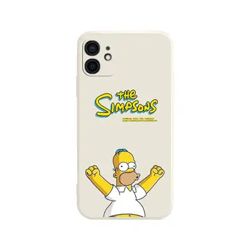 Simpson Loominguline Naljakas Telefon Case for iPhone 11 12 13 14 ProMax 7 8 XR, XS Pluss Armas Anti-Sügisel Üliõhukesed Pehme TPU Täis tagakaas