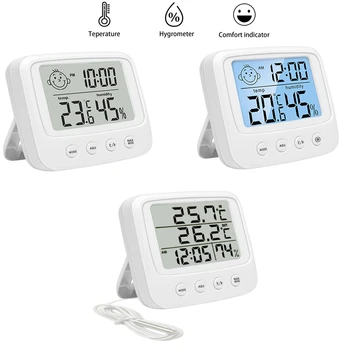 Digitaalne LCD Siseruumides Mugav Temperatuuri Andur Õhuniiskuse Mõõtja Termomeeter Hygrometer Näidik