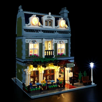 LED Light Up Komplekt LEGO 10243 Looja Ekspert Linna Tänaval Pariisi Restorani Mudel, Hoone Kit (Ainult Kerge Komplekt Komplektis)