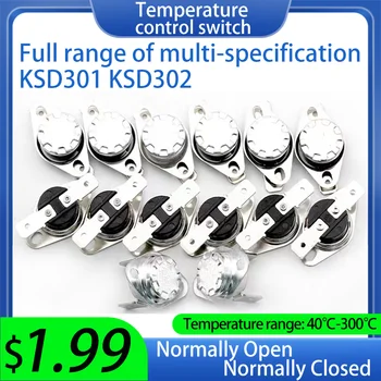 KSD301 302 10A 16A 250V 40-300degree Keraamiline Tavaliselt Suletud Avatud Temperatuuri Lüliti Termostaat 85C 95C 130C 150C 180C 250C 300C