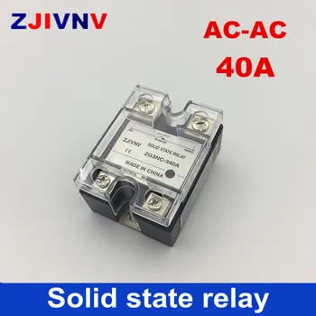Tasuta kohaletoimetamine ühefaasiline 40A AC Solid state relee 90-480VAC kontrolli 80~250VAC ZG3NC-340A 1 etapp NSV