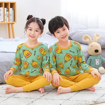 2020. aasta Sügisel Lapsed Pidžaama Tüdrukud Poisid Sleepwear Nightwear Beebi ja Väikelapse Riideid Loomade Cartoon Pajama Komplekti Puuvill Laste Pidžaamad