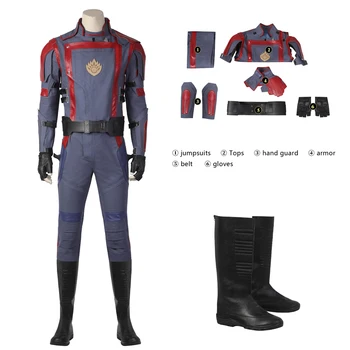 Movie Star Lord Peter Sabasulg Cosplay Kostüüm Kaitsjad Galaxy 3 Star Lord Peter Sabasulg Komplekt Halloween Superkangelane Kostüüm