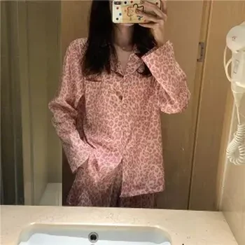QWEEK Pidžaama Leopard Printida Kodus Riided Naistele Pijama Mujer Pyjama Lahti Sleepwear Seksikas Suvel Nightie 2020