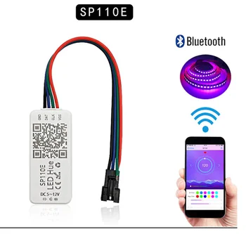 SP110E Bluetooth-ühilduva Pixel kerge Töötleja WS2811 WS2812 dimmer SK6812 RGB RGBW WS2801 pikslit Led Riba IOS Android