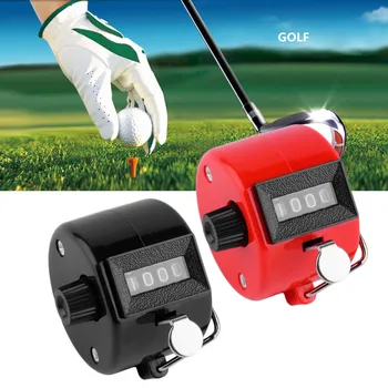 4 Kohaline Number, Kaasaskantav Sõrme Mehaaniline Käsitsi Loendamine Loenduri Käsitsi Palm Clicker Number Väljas Sport Golf, Jalgpall Loendur