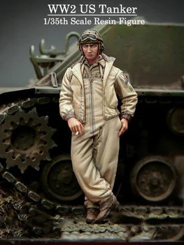 Värvimata Kit 1/35 Talv MEILE Tanker sõdur seisab joonis Ajalooline Joonis Vaik Komplekt
