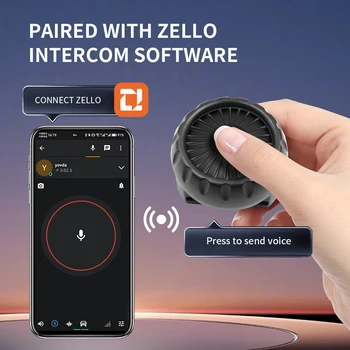Käed-Vabad Rs Walkie Talkie Nupp Bluetooth-Ühilduva Traadita Mikrofon Kõlar koos Rihma Pihuarvutite jaoks ZELLO