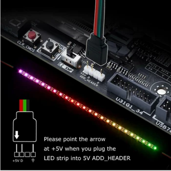 40cm Adresseeritavad WS2812b Digitaalne LED Riba Vikerkaar RGB LED Valgustus Kit PC-Arvuti Puhul, Decor, sest 5v 3pin Liides