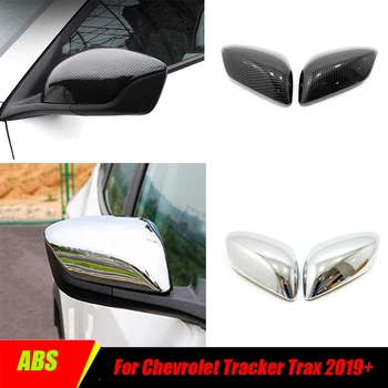 ABS Süsiniku/CHROME Chevrolet Tracker Trax 2019 2020 2021 Pool-Ukseline Auto Rearview mirror Cover Sisekujundus Overlay Kleebis Stiil