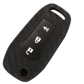 jingyuqin 3 nuppu Smart süsinikkiust Silikoon Geel Auto Võti Katta Puhul, Ford Explorer, Ranger Mondeo Remote Key Protector