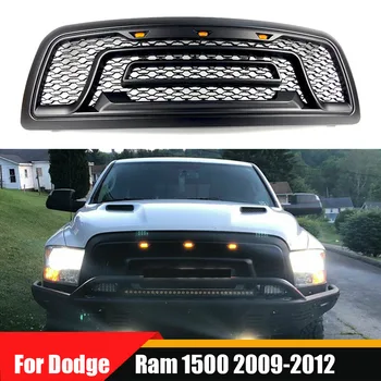 Mõeldud Dodge Ram 1500 2009-2012 Auto Tarvikud Ees Grillid ABS Ülemine Esi-Racing Silma Õhuavad Koos LED-Tuled Pikap Auto Osad