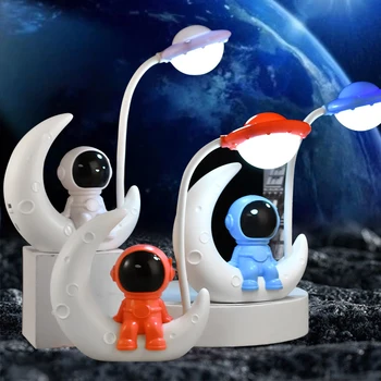 Meeleolu Valguse Astronaut Spaceman Led Night Light Lapse Sisevalgustus Tähistaeva Tuba-Magamistuba Teenetemärgi Nightlight Vaik Lamp
