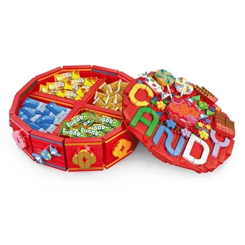 2021 Linna jõulukinke Holiday Gift Box Candy Box ehitusplokk, KES Mudel DIY Tellised, Mänguasjad, Kingitused
