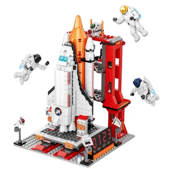 2021 Linna Kosmose Space Shuttle Launch Center Raketi Teadlane Mudel Ehitusplokid Tellised Lapsed Mänguasjad