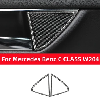 Mõeldud Mercedes Benz C-Klass W204 2007-2013 Auto Tarvikud Uks Sarv Dekoratiivne Rõngas Sisekujundus Katab Süsinikkiust Interjööri Kleebised
