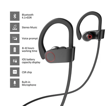 Bluetooth-Peakomplekti Kõrva Rippuvad Stereo Töötab Rattaspordi Müra Tühistamises 5.0 Traadita Sport Väljas Peakomplekt