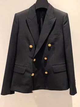 2023 Uus Kevad-Sügis Office Lady Outwear Tviid Jakk Naiste Topid Elegantne Topelt Karavan Villast Mantlit jaqueta feminina