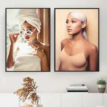 Ariana Grande Seksikas Muusika Laulja Plakatid Ja Pildid Lõuendile Maali Seina Pildid Elutuba Vintage Dekoratiivsed Home Decor