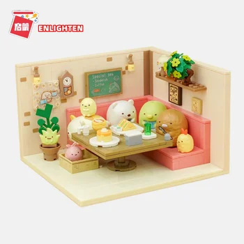VALGUSTADA Sumikkogurashi seeria ehitusplokid õnnelik pärastlõunane tee mudeli kaunistused laste puzzle mänguasjad sünnipäeva kingitused