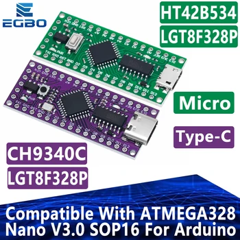 LGT8F328P-LQFP32 MiniEVB TÜÜP-C MICRO-USB-ühildub ATMEGA328 Nano V3.0 LGT8F328P CH9340C / HT42B534-1 SOP16 Arduino Jaoks