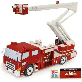 3-D Paber Mudel Tuletõrje-Ladder Truck