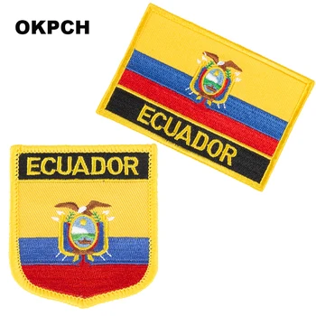 Ecuadori Lipp tikitud plaastrid lipu plaastrid riigi lipu plaastrid Plaastrid Riided DIY Teenetemärgi PT0055-2