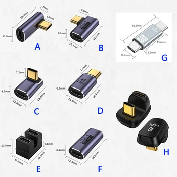 1tk USB4.0 C-Tüüpi Adapter 40Gbps 8K@60HZ PD 100W Tüüp-K Tasuta andmeedastus Converter Thunderbolt 4/3 USB-C Adapter Pikendamine