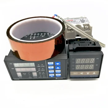 Digitaalne Reguleeritav PID Temperature Controller, Paneel, Termostaat PC410 + REX-C100 + Max.40A SSR Releed + K Termopaar Probe+Lint