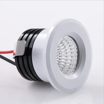 1W, 3W 5W Juhitava COB LED Süvistatav Kapp Mini Spot Light AC110V 220V Mini Allvalgusti Hõbe Valge Ümar Keha Hõlmavad LED Draiver