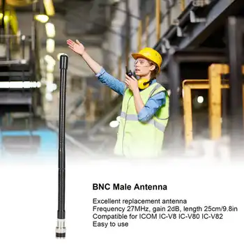 BNC Mees Antenn 27MHz lühilaine raadiosaatja-vastuvõtja Antenni ühildub ICOM IC-V8 IC-V80 IC-V82