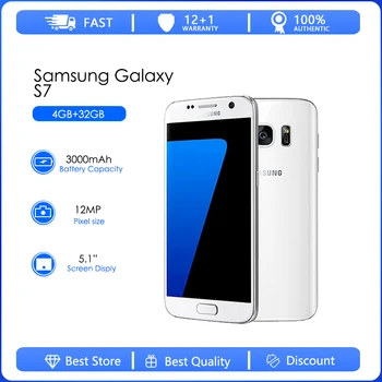 Samsung Galaxy S7 G9300 Renoveeritud-Originaal Lukustamata G930FD G930W8 5.2