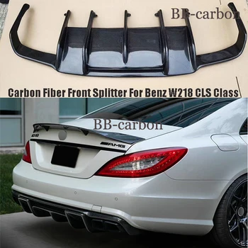 Päris Carbon Fiber Rear Bumper Huule Hajuti Jaoks Mercedes-Benz W218 CLS-Klassi 350 320 CLS63 AMG R Stiilis Auto Kere Komplekt 12-18