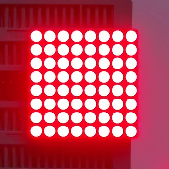 Punane 32x32mm 8x8 Square LED Dot Matrix Ekraan Ühise Anoodi / Katoodiga