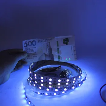 UV Led valgus 5050 SMD 60leds/m UVA 395-405nm UVB 365-370nm Ultraviolett-Ray LED Diood Lindi Lilla Paindlik Lindi lamp