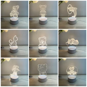 Loominguline Lisatud Käsi Kingitus 3D Väike Öine Valgus Desktop Dekoratiivsed Valguse Atmosfääri Lamp Kingitus Öö Helendav Atmosfääri